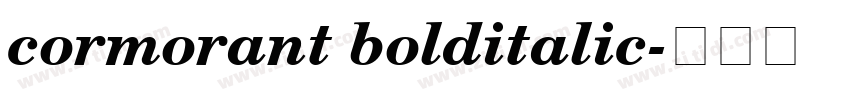 cormorant bolditalic字体转换